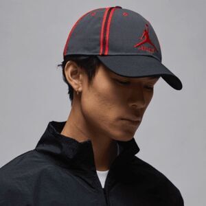 Nike Awake Air Jordan Mens Adjustable Red and Black Leather Bill Hat
